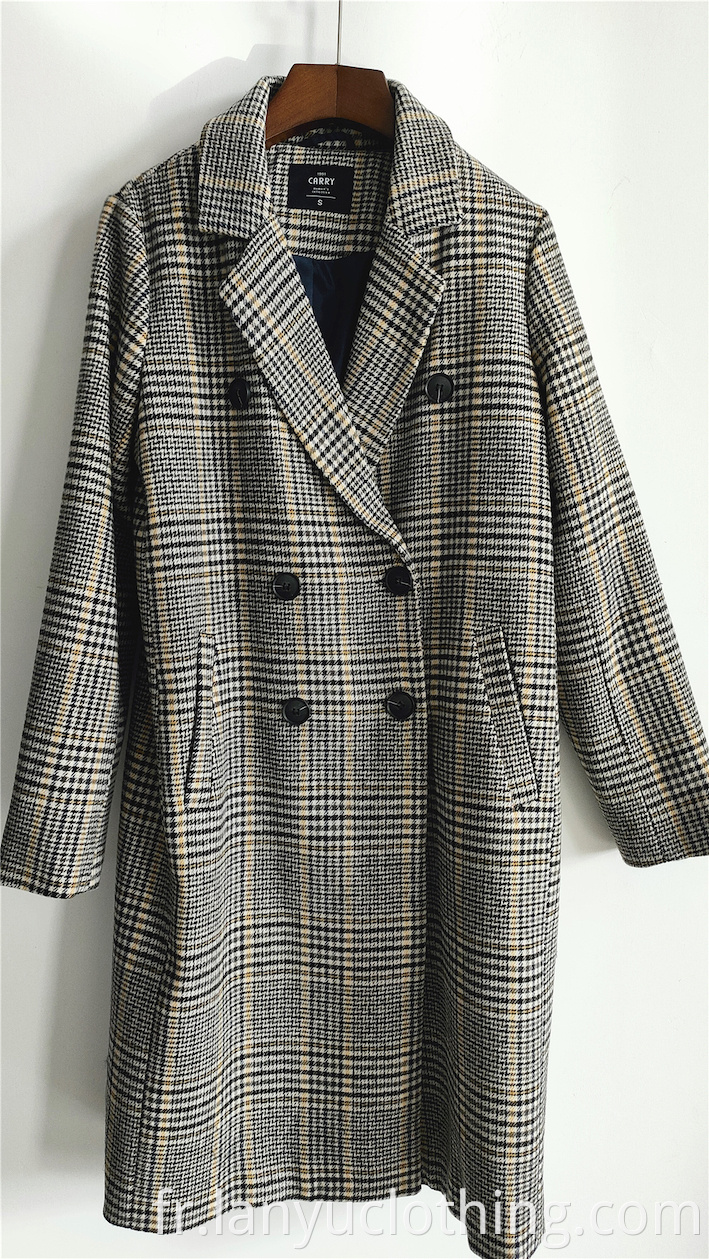 Plaid Coat For Ladies